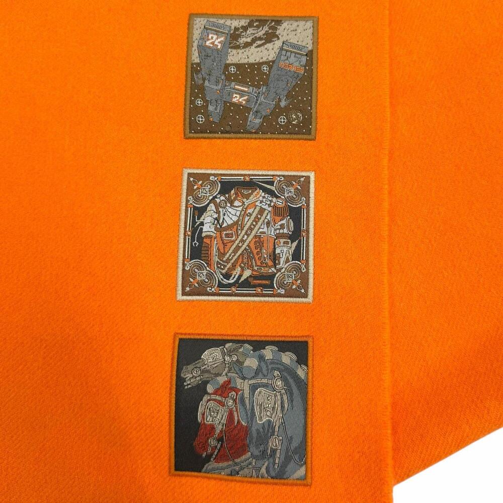HERMES Authentic Orange Scarf - Picture 6 of 11